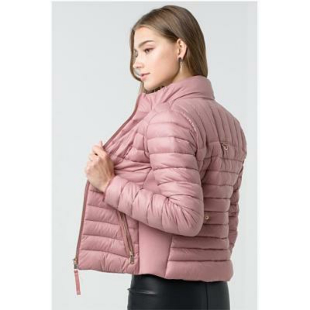 Cozy Chic Vintage Mauve Puffer Jacket - Picture 4 of 11